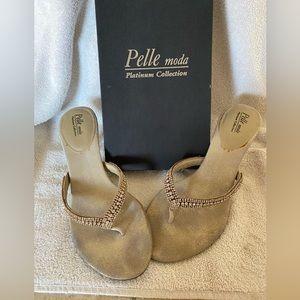 Pelle Moda Gold Metallic Suede Collection